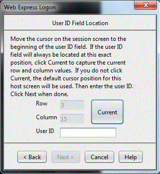 User ID Field Location