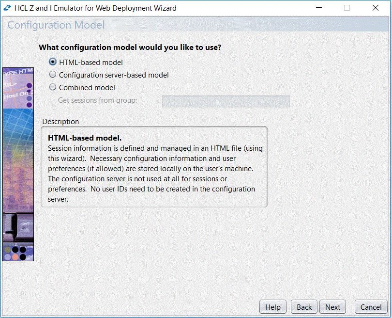 Configuration Model window