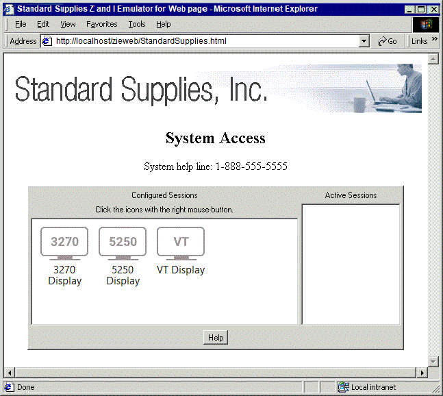 Desktop page with added text