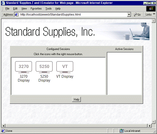 Desktop page with Standard Supplies banner