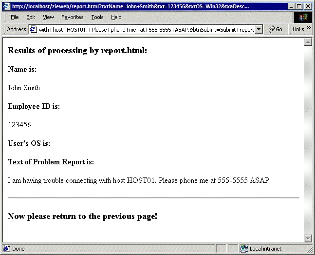 Page generated by report.html